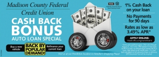 Cash Back Bonus Auto Loan Special
