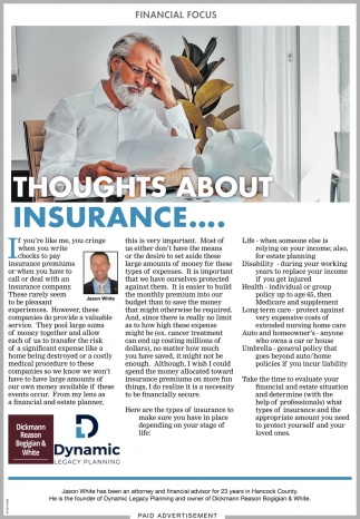 Thoughts About Insurance...