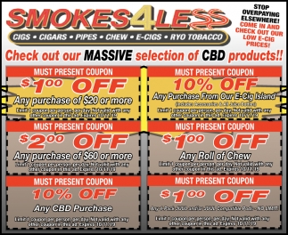 Check Out Our Massive Selection Of Cbd Products Smokes 4 Less Elk River Mn