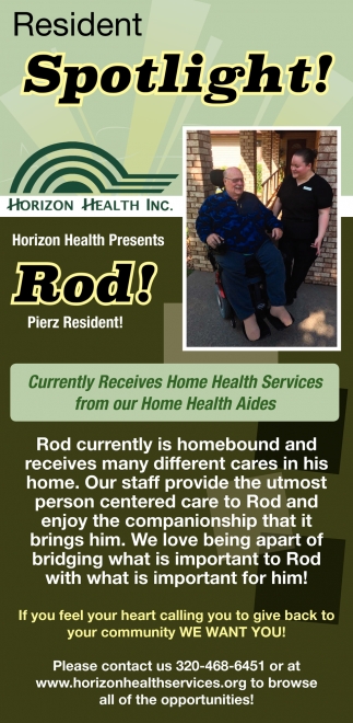 Resident Spotlight Horizon Health Inc Pierz Mn