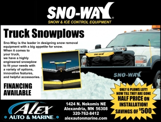 Truck Snowplows Alex Auto Marine Alexandria Mn