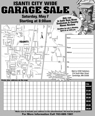 Garage Sale, Isanti City Garage Sale, Isanti, MN