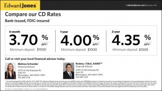 Compare Our CD Rates, Edward Jones Rodney J. Sikel & Melissa Schneider