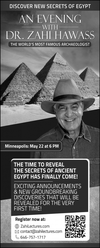 An Evening With Dr. Zahi Hawass, Zahi Lectures