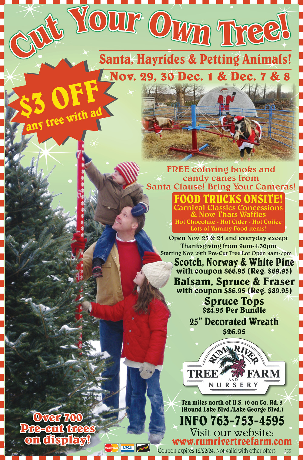Cut Your Own Tree!, Rum River Tree Farm Nursery, Anoka, MN