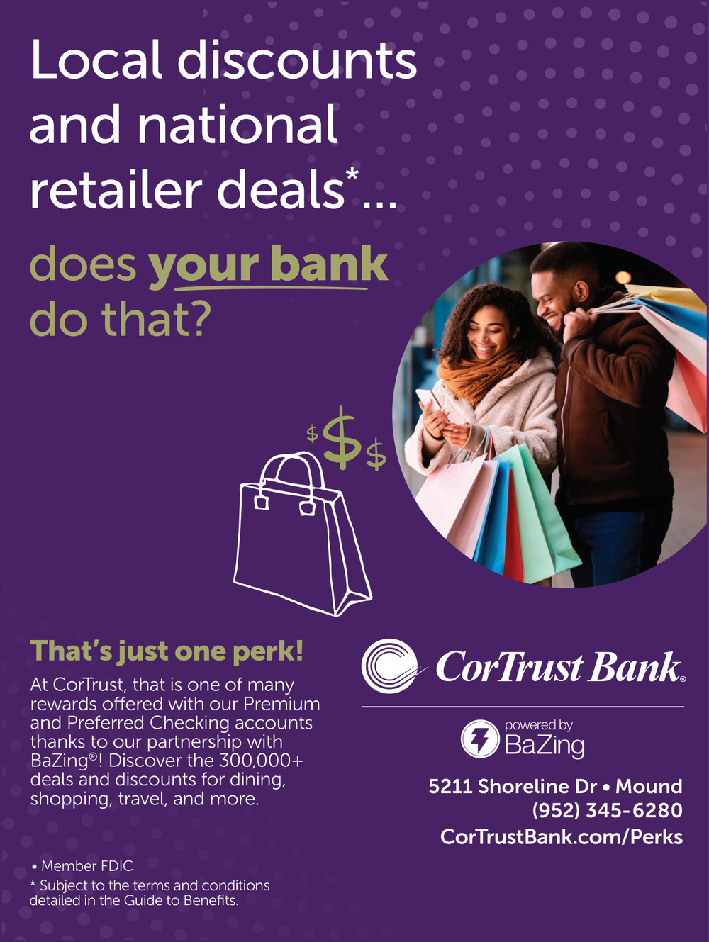 Local Discounts and National Retailer Deals, CorTrust Bank 