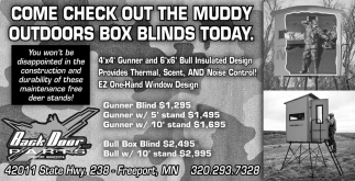 Come Check Out The Muddy Outdoors Box Blinds Today Back Door Parts Llc Freeport Mn
