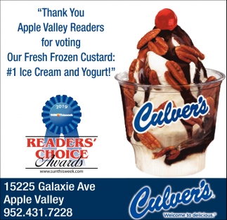 Thank You Apple Valley Readers For Voting Our Fresh Frozen Custard 1 Ice Cream And Yogurt