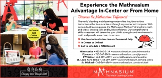 Experience The Mathnasium Advantage In-Center or From Home