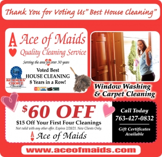 Thank You for Voting Us ''Best House Cleaning''