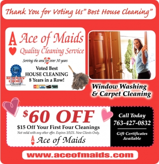 Thank You for Voting Us ''Best House Cleaning''