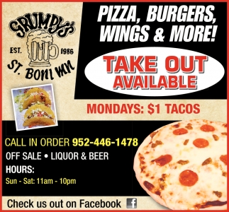 Pizza, Burgers, Wings & More!