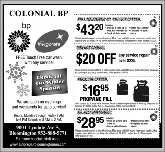 Check out our Winter Specials!