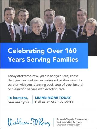 Celebrating Over 160 Years Serving Families
