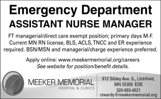 Assistant Nurse Manager