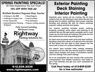 Spring Painting Specials