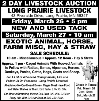 2 Day Livestock Auction