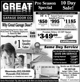 Why Great Garage Door?