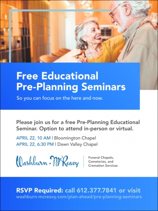 Free Educational Pre-Planning Seminar