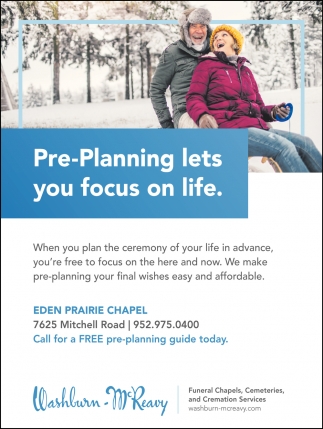 Pre-Planning Lets You Focus on Life