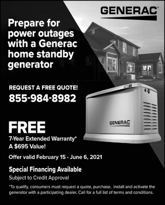 Prepare For Power Outages With a Generac Home Standby Generator