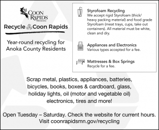 Year-round Recycling for Anoka County Residents
