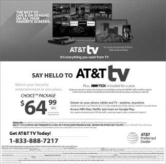 Say Hello to AT&T TV