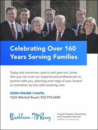 Celebrating Over 160 Years Serving Families