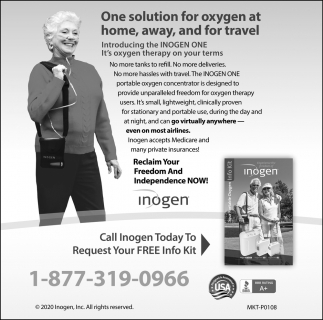 One Solution for Oxygen at Home, Away, and for Travel