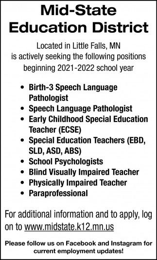 Positions Available