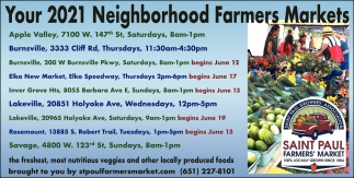 Your 2021 Neighborhood Farmers Market