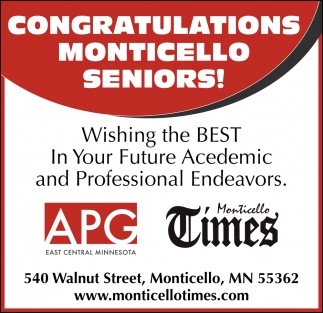 Congratulations Monticello Seniors
