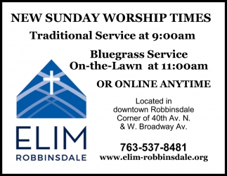 sunday Worship Times