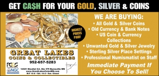 Get Cash For Your Gold, Silver & Coins!