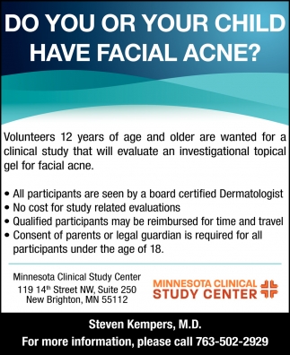 Do Your Or Your Child Have Facial Acne?