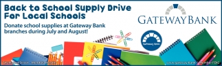 Back to School Supply Drive for Local Schools