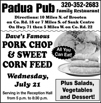 Dave's Famous Pork Chop & Sweet Corn Feed