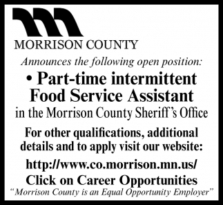 Intermittent Food Service Assistant