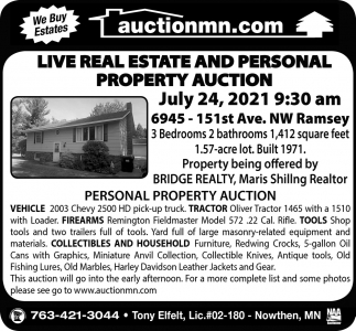 Live Real Estate and Personal Auction