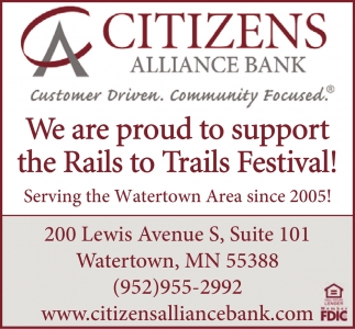 We Are Proud To Support The Rails To Trails Festival!