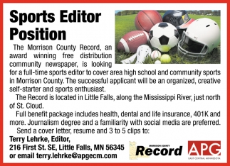 Sport Editor Position
