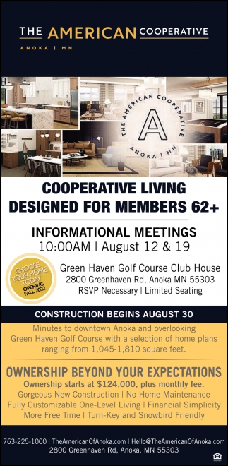 Cooperate Living Designed For Members 62+