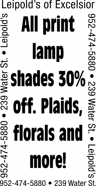 All Print Lamp Shades 30% OFF