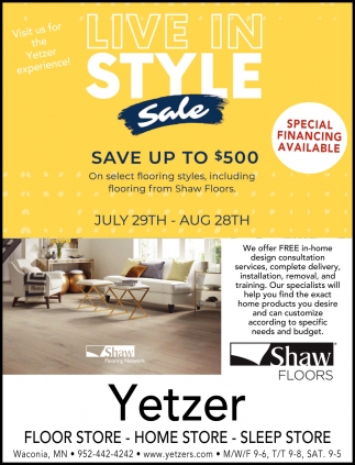 Live In Style Sale