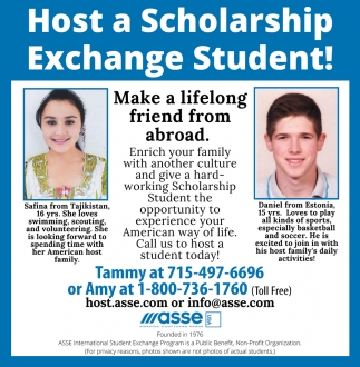 Host a Scholarship Exhange Student!