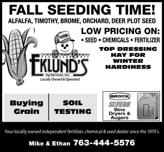 Fall Seeding Time!
