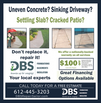 Uneven Concrete? Sinking Driveway?