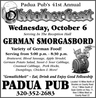 Padua Pub's 41st Annual Oktoberfest