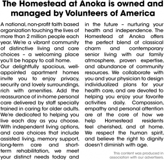 The Homestead At Anoka Is Owned And Managed By Volunteers Of Amercia