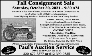 Fall Consignment Sale